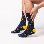 Load image into Gallery viewer, 3 Pairs Men's Colourburst Cotton Socks - Spot