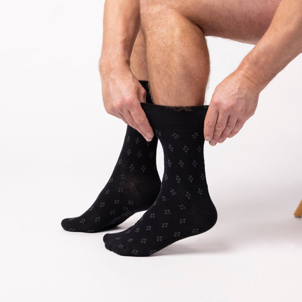 3 Paar Herren Twilight Baumwollsocken - Schwarz