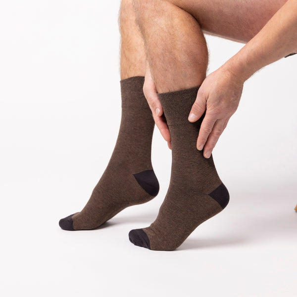 3 Paar Herrensocken aus Apex-Baumwolle - Braun