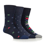 Load image into Gallery viewer, 3 Pairs Men's Argyle Cotton Socks - Motif