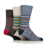 Load image into Gallery viewer, 3 Pairs Men's Cotton Socks - Stripe Connection