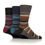 Load image into Gallery viewer, 3 Pairs Men's Cotton Socks - Dimension Stripe