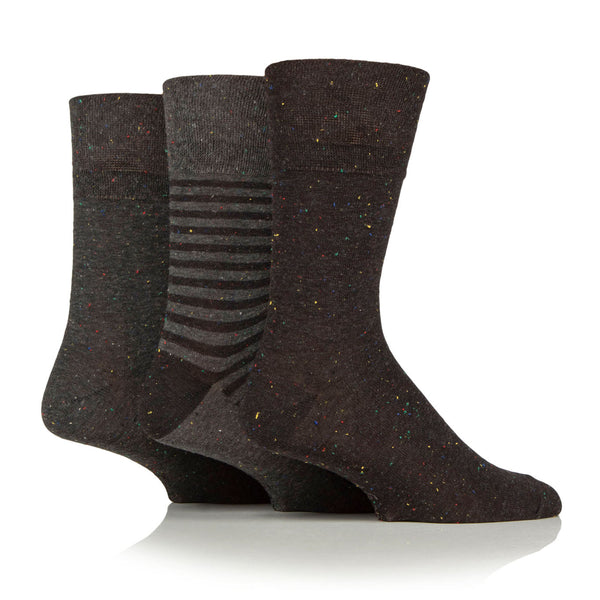 3 Pairs Men's Cotton Socks - Nepp Charcoal