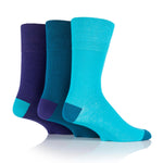 Load image into Gallery viewer, 3 Pairs Men's Colourburst Cotton Socks - Aqua