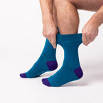 Load image into Gallery viewer, 3 Pairs Men's Colourburst Cotton Socks - Aqua