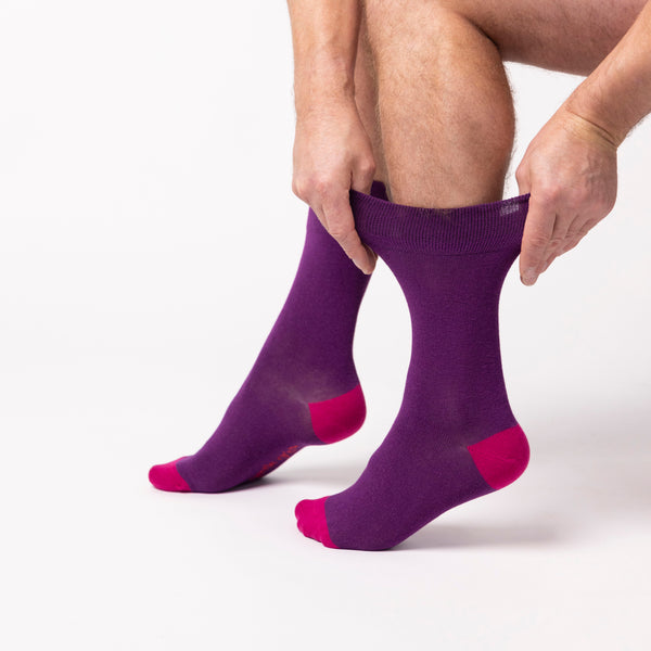 3 Pairs Men's Colourburst Cotton Socks - Fiery