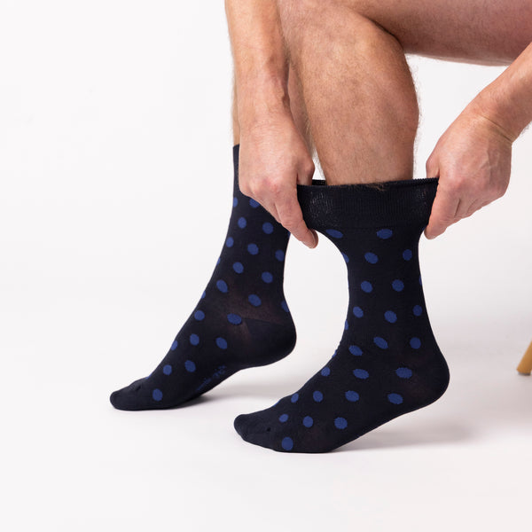 3 Pairs Men's Bamboo Socks - Navy Eclipse