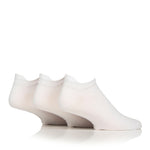 Load image into Gallery viewer, 3 Pairs Mens Cotton Trainer Socks - White