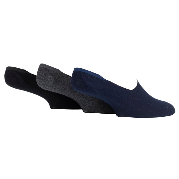 3 Paar unsichtbare Herrensocken - Schwarz/Grau/Marineblau