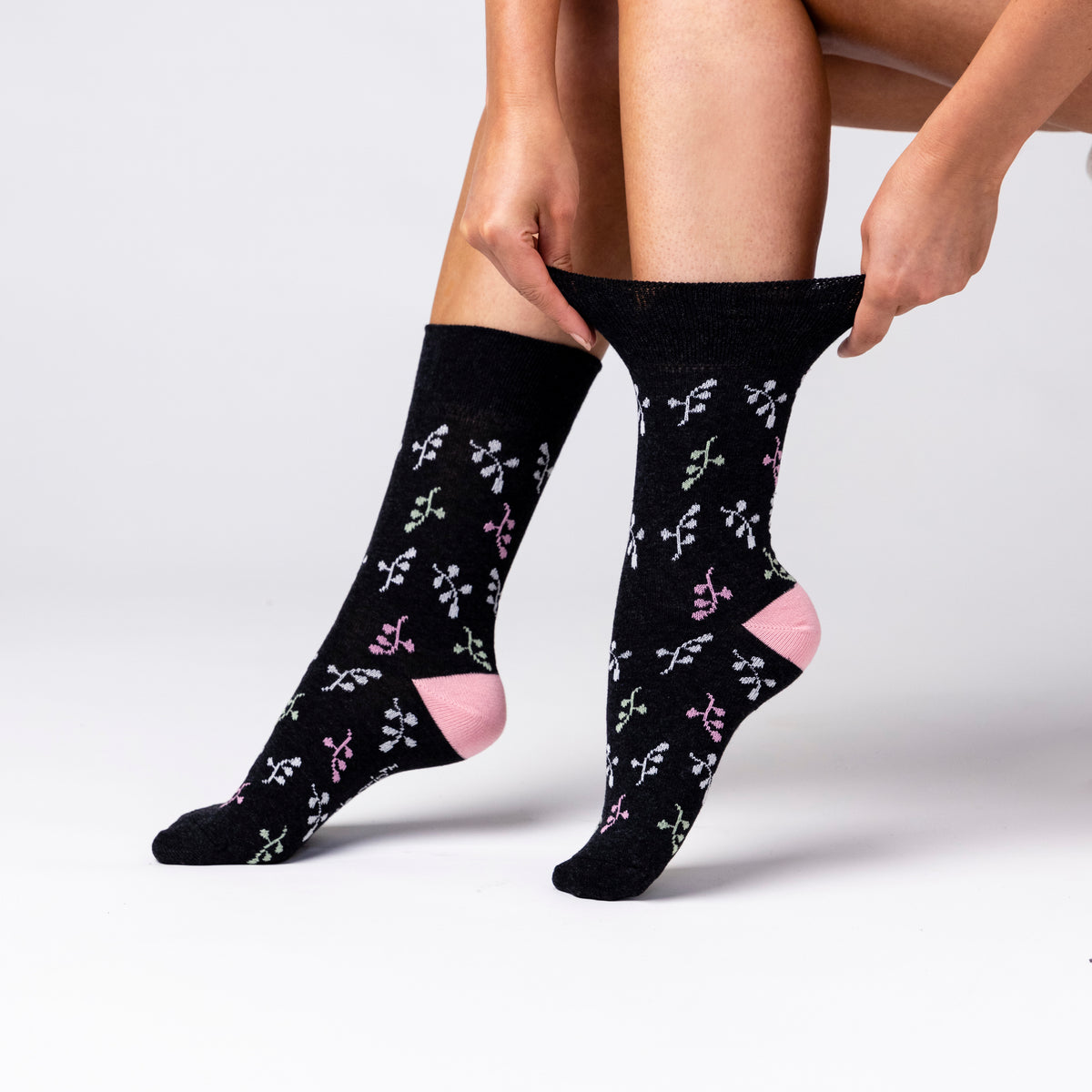 3 Paar Damen-Baumwollsocken - Romance Lila/Grau
