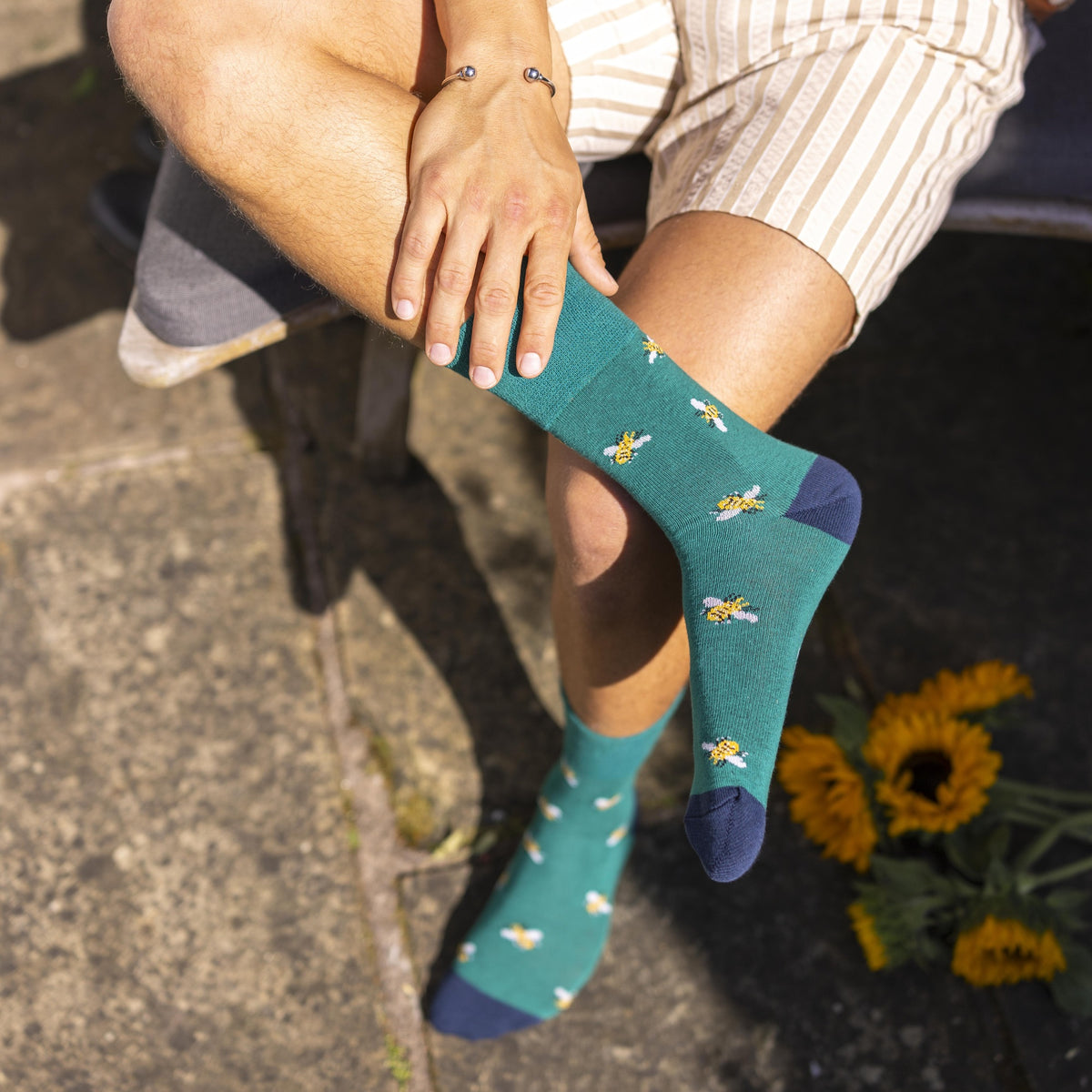 3 Paar Herrensocken aus Baumwolle von RHS – Insekten