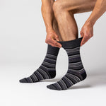 Load image into Gallery viewer, 3 Pairs Men&#39;s Argyle Cotton Socks - Formality Black

