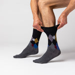 Load image into Gallery viewer, 3 Pairs Men&#39;s Argyle Cotton Socks - Metro
