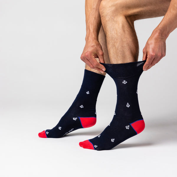 3 Paar Herren-Baumwollsocken - Nautisch