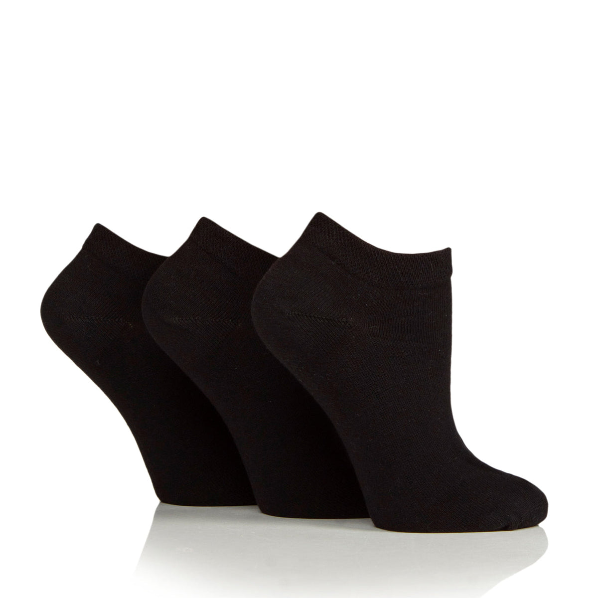 6 Paar Damen-Sneakersocken für Diabetiker - Schwarz