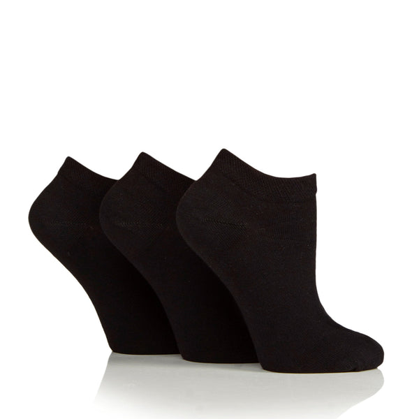 6 Paar Damen-Sneakersocken für Diabetiker - Schwarz
