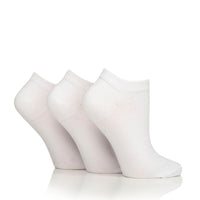 3 Pairs Ladies Diabetic Trainer Socks - White
