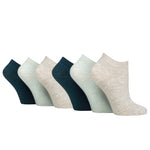 Load image into Gallery viewer, 3 Pairs Ladies Diabetic Trainer Socks - Cloud Grey Mix

