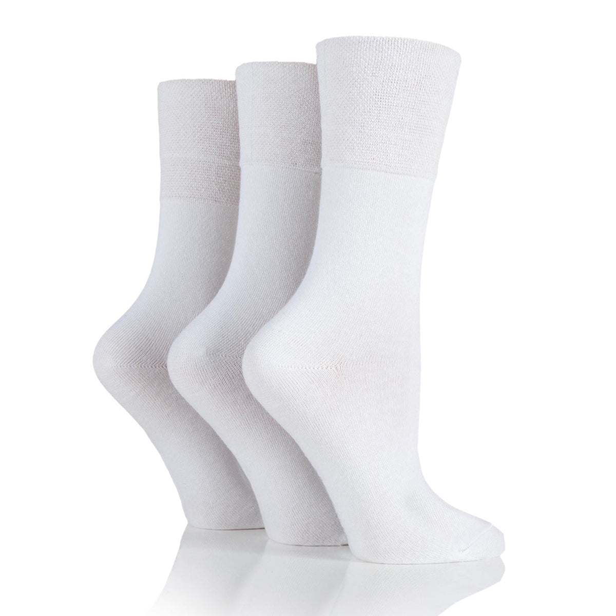 6 Paar Diabetikersocken für Damen - Weiß