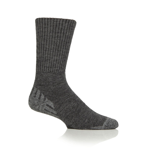 1 Pair Diabetic Walker Wool Boot Socks - Charcoal