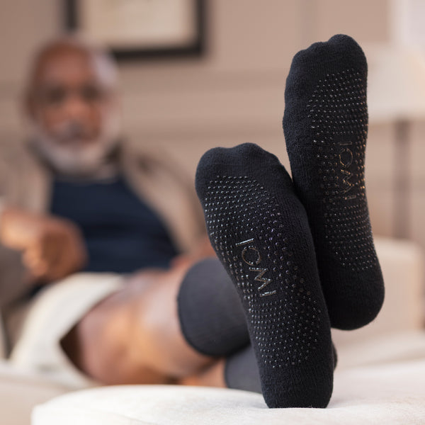 3 Paar Diabetiker-Hausschuhsocken - Schwarz