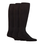 Load image into Gallery viewer, 3 Pairs Cushion Foot Knee Length Bamboo Diabetic Socks - Black
