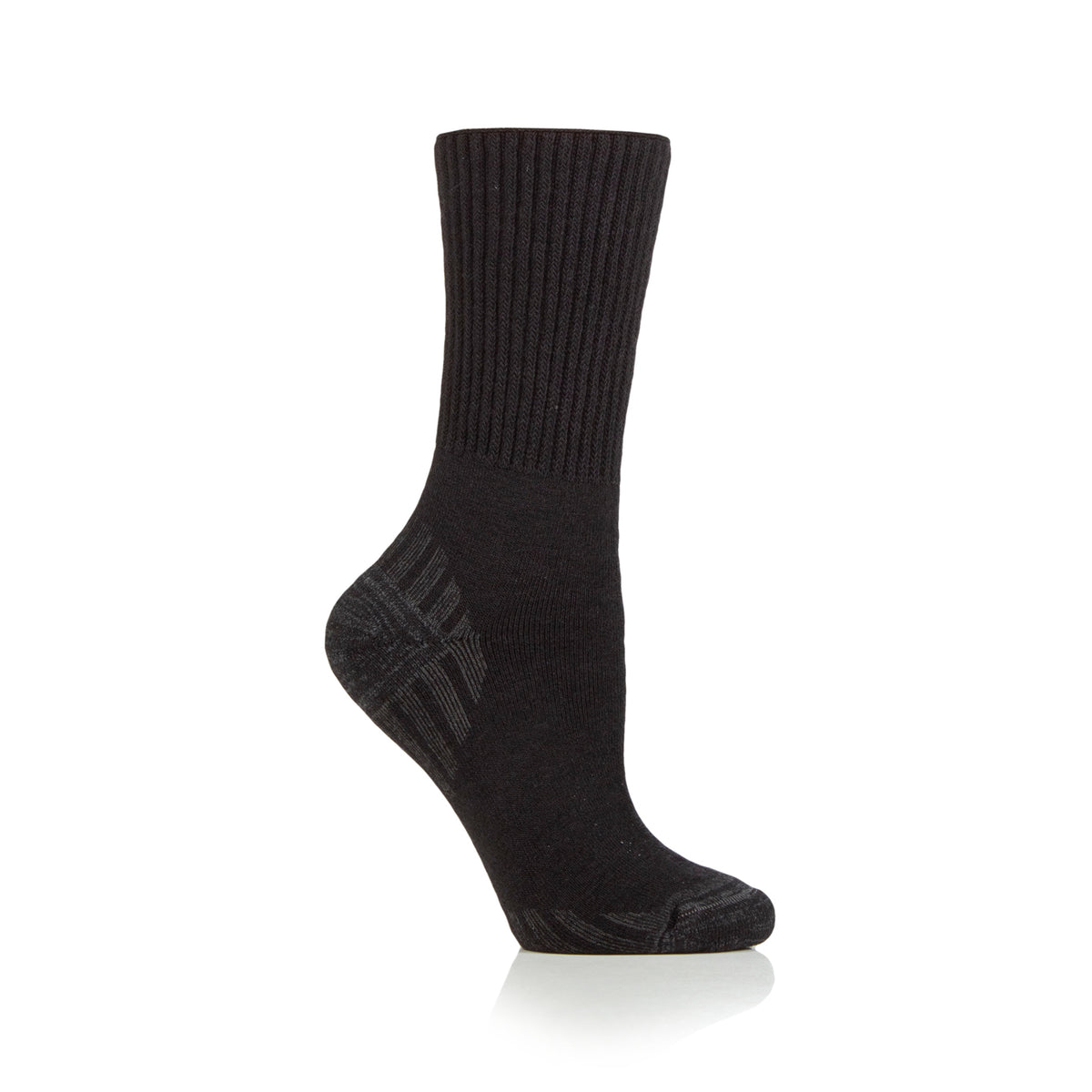 1 Paar Diabetiker-Walker-Stiefelsocken aus Wolle, Schwarz
