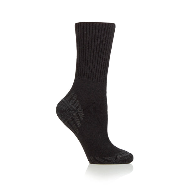 1 Paar Diabetiker-Walker-Stiefelsocken aus Wolle, Schwarz