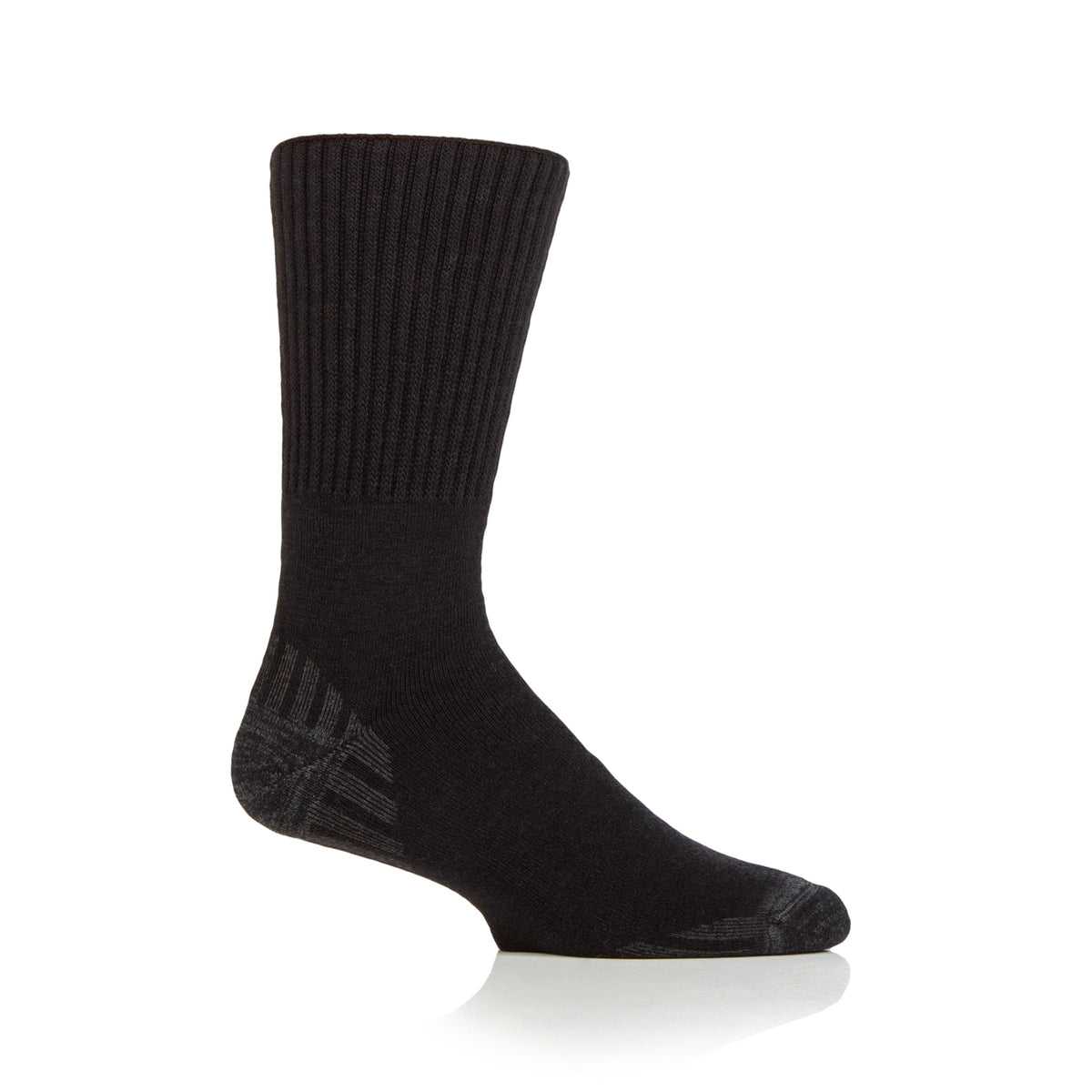 1 Paar Diabetiker-Walker-Stiefelsocken aus Wolle, Schwarz