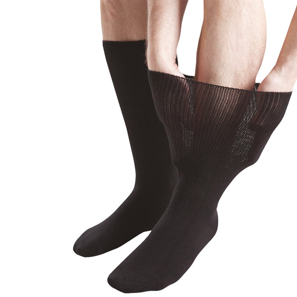 1 Paar extra breite Ödemsocken - Schwarz