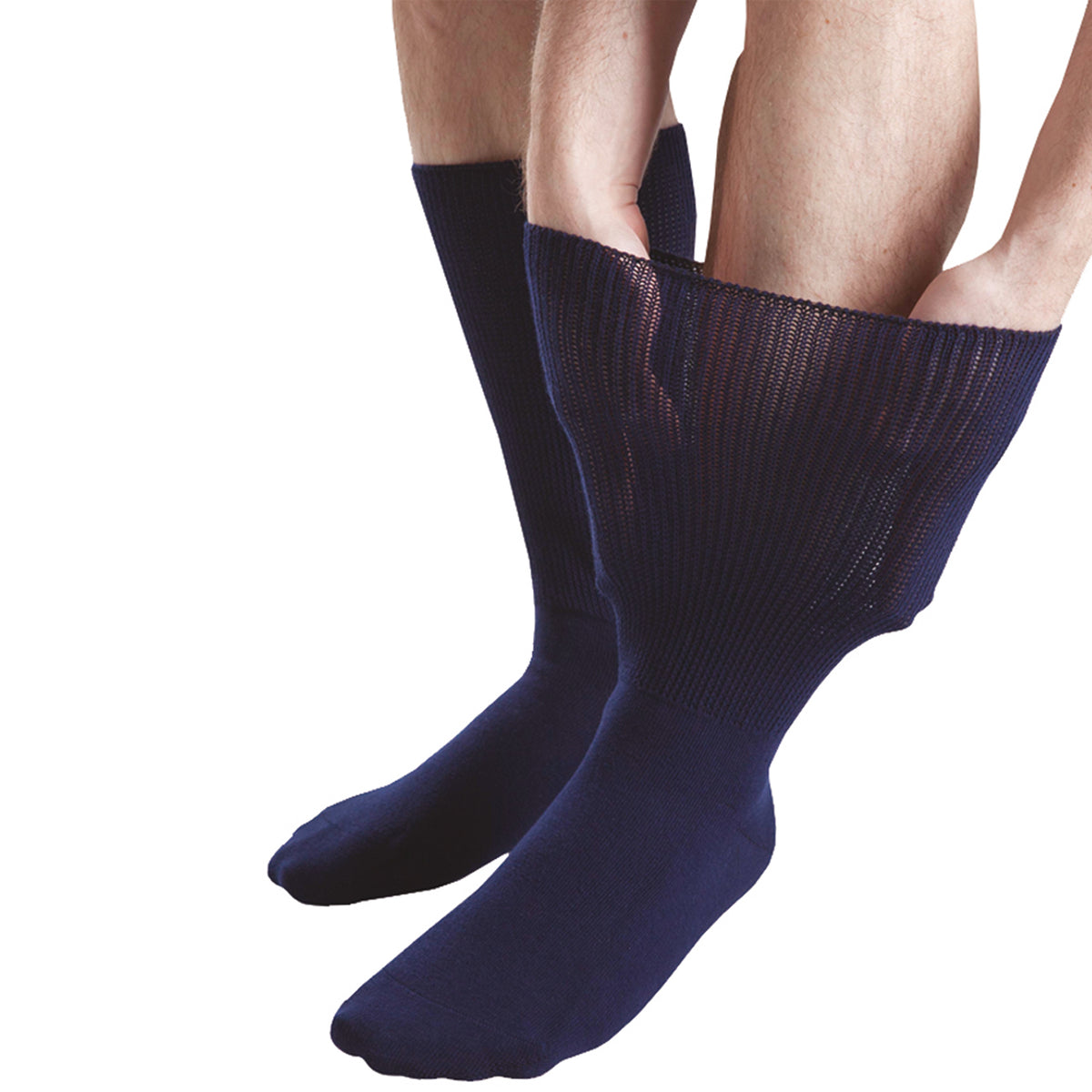 1 Paar extra breite Ödemsocken – Marineblau