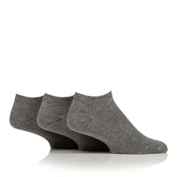 3 Pairs Men's BigFoot Diabetic Trainer Socks - Grey