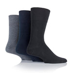 Load image into Gallery viewer, 3 Pairs Men's Diabetic Socks - Black/Navy/Grey
