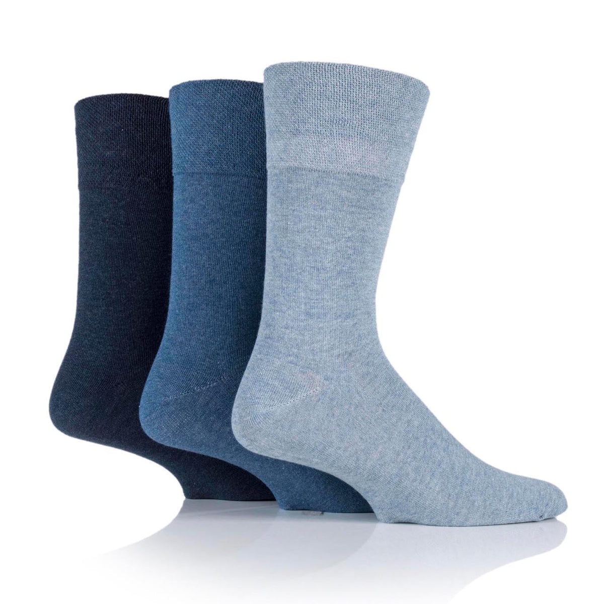 3 Pairs Men's Diabetic Socks - Blue