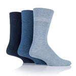 Load image into Gallery viewer, 3 Pairs Men's Diabetic Socks - Blue
