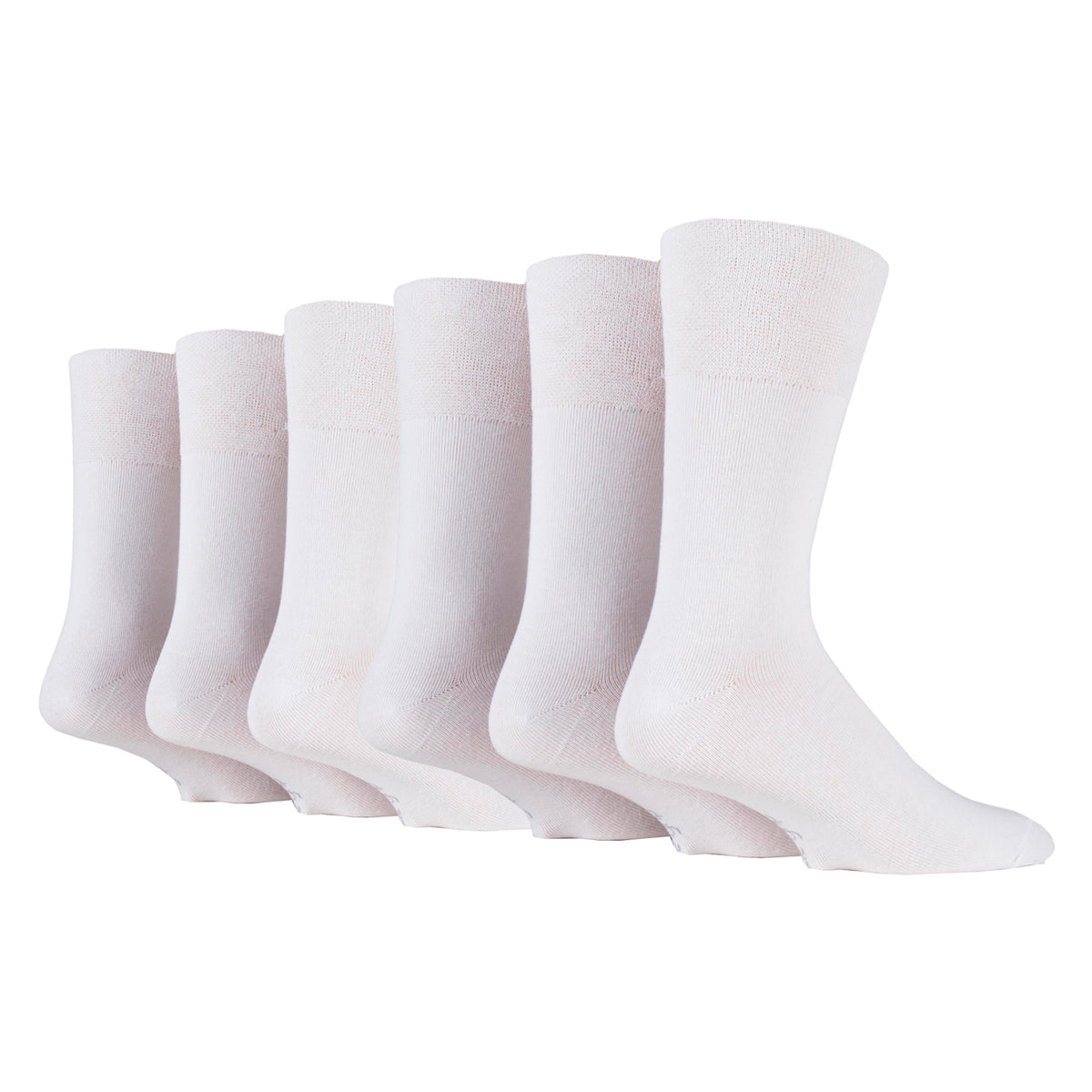 6 Paar Diabetikersocken für Herren - Weiß