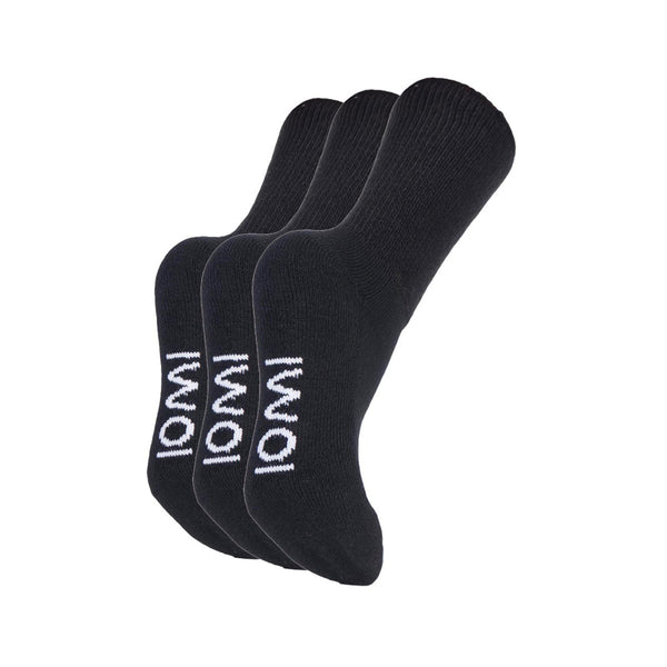 3 Paar gepolsterte Diabetikersocken – Schwarz