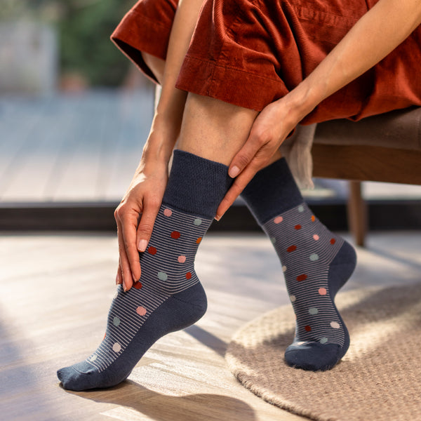 3 Paar Damen-Baumwollsocken – Heritage Spot/Stripe