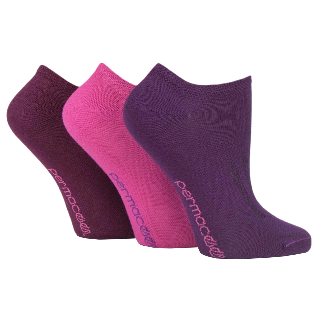 3 Paar kühlende PermaCool-Turnsocken für Damen – Pink Mix
