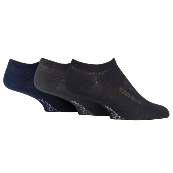 3 Paar kühlende PermaCool-Sneakersocken für Herren – Schwarz-Mix