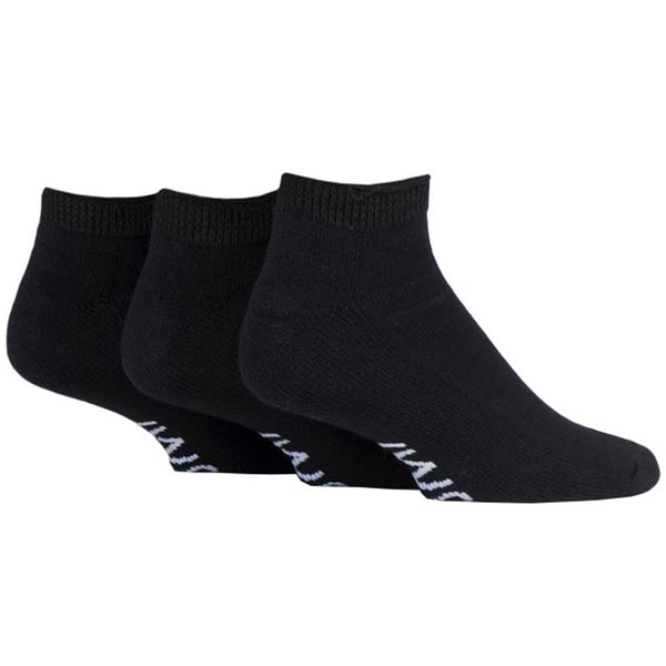 3 Paar gepolsterte Diabetiker-Trainersocken – Schwarz