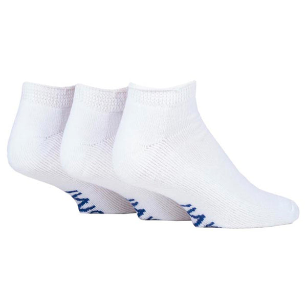 3 Paar gepolsterte Diabetiker-Trainersocken – Weiß