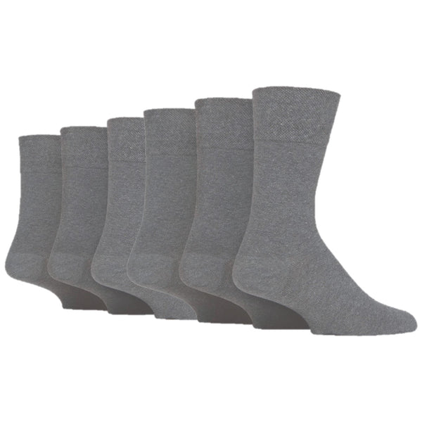 6 Paar Diabetikersocken für Herren - Grau