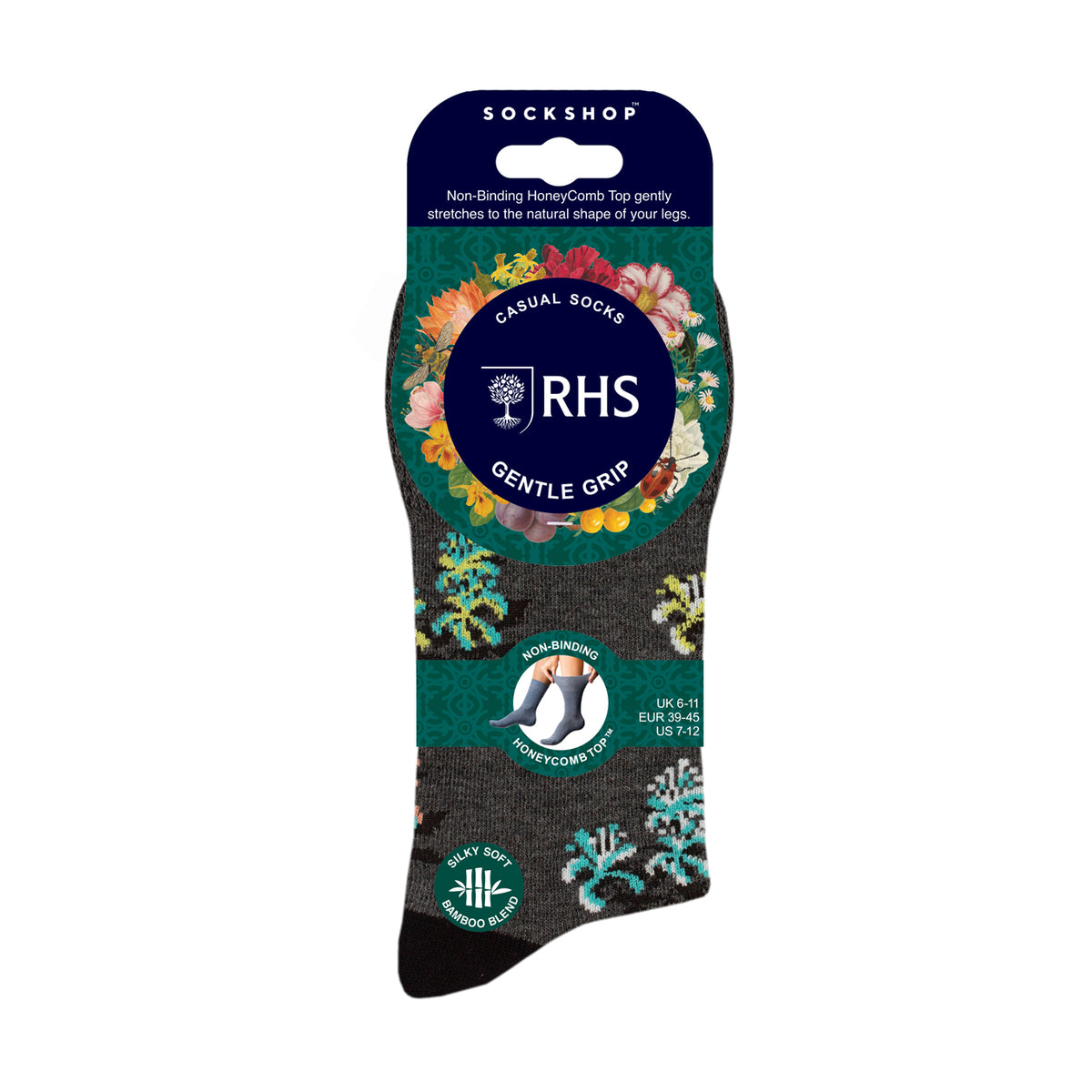 3 Pairs Men's RHS Bamboo Socks - Floral