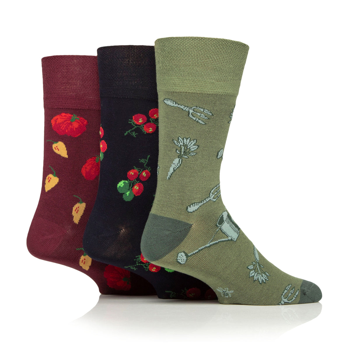 3 Paar Herrensocken aus Baumwolle von RHS – Insekten