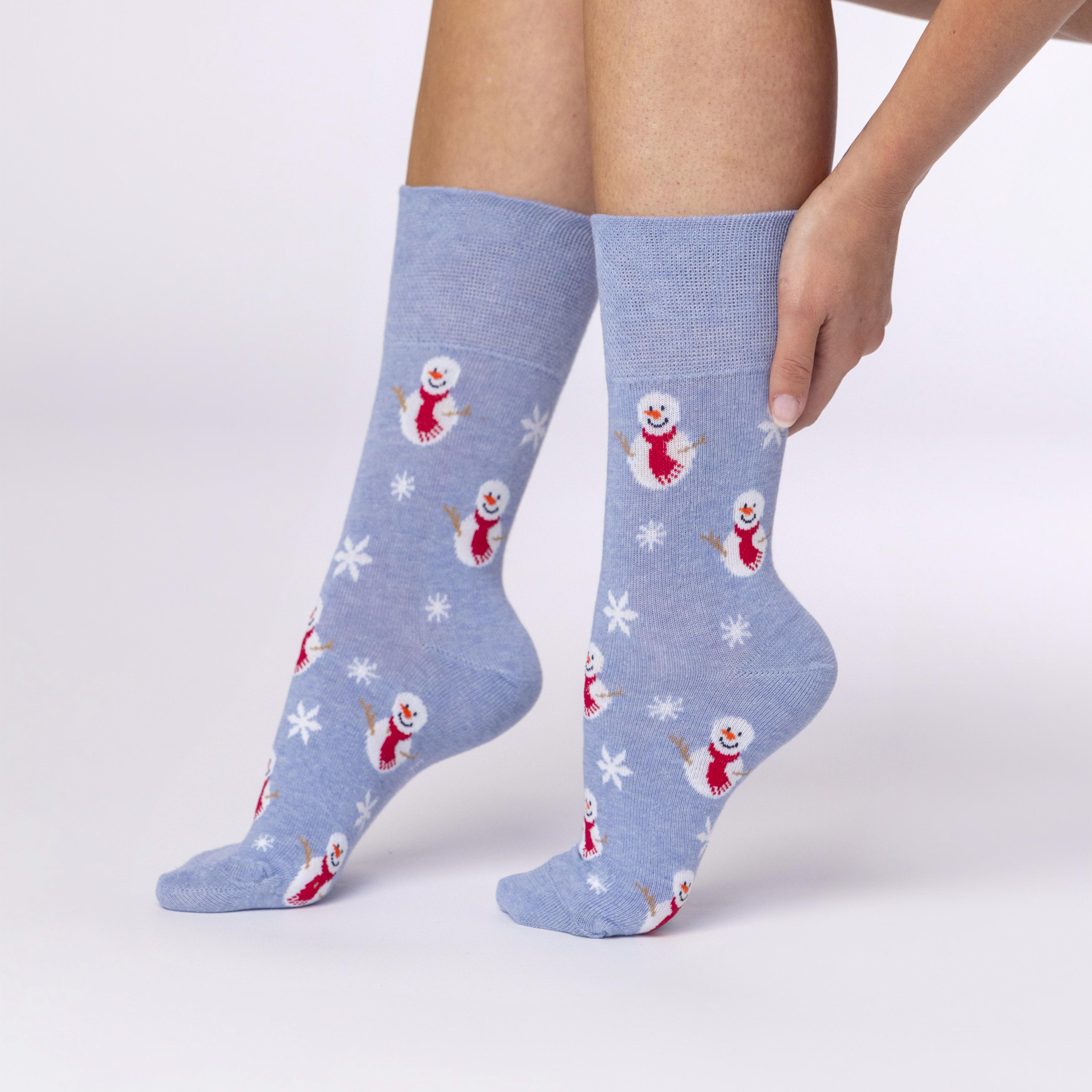 3 Pairs Ladies Fun Feet Christmas Socks - Robin Mix