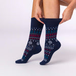 Load image into Gallery viewer, 3 Pairs Ladies Fun Feet Christmas Socks - Fairisle
