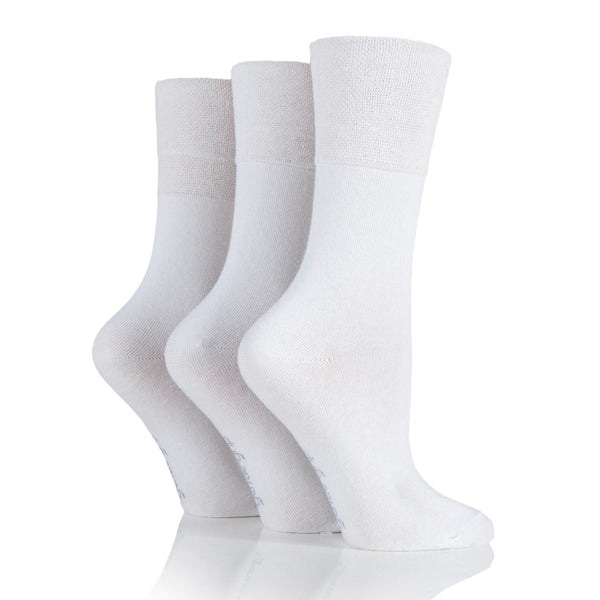 3 Paar Damensocken aus schlichter Baumwolle - Weiß