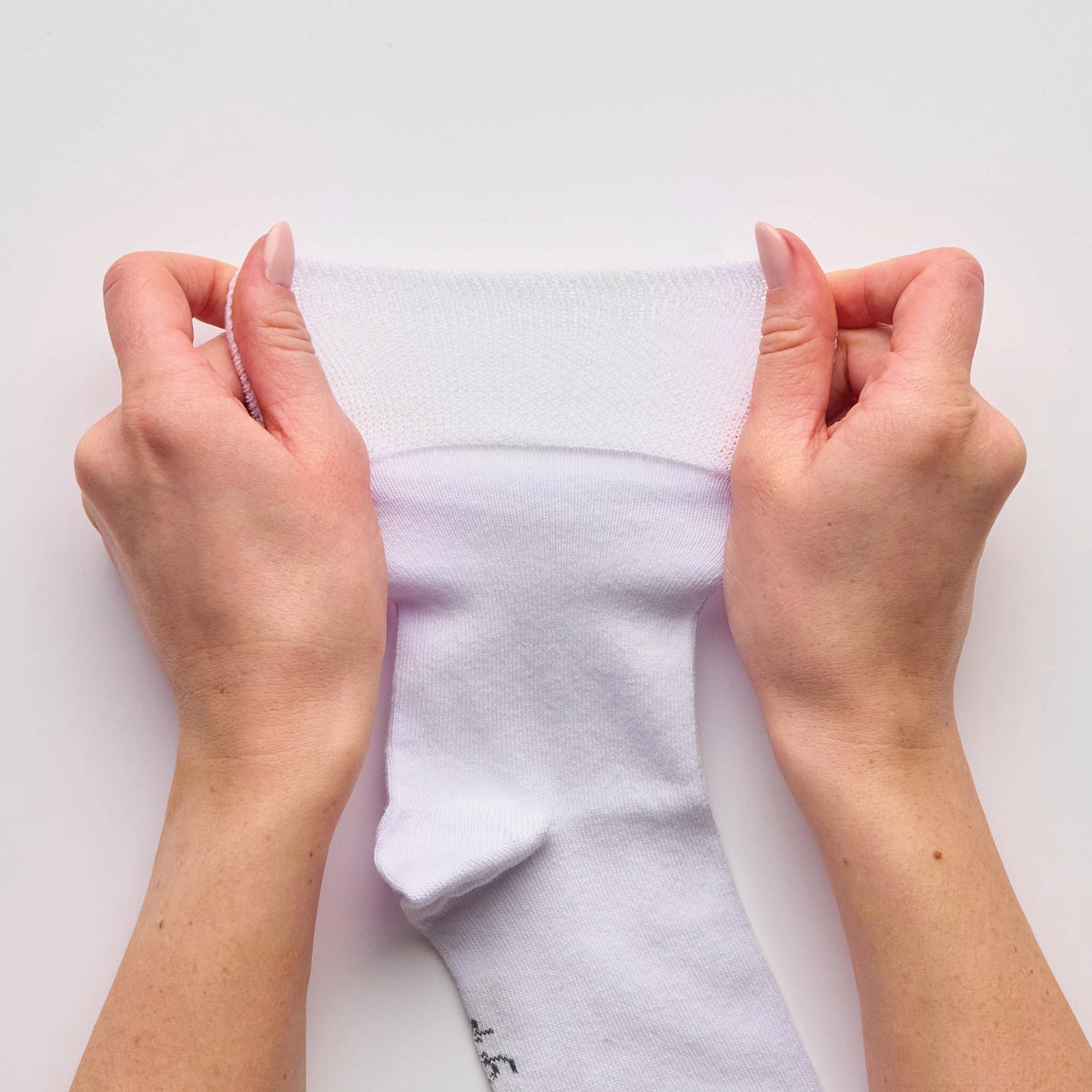 3 Paar Damensocken aus schlichter Baumwolle - Weiß