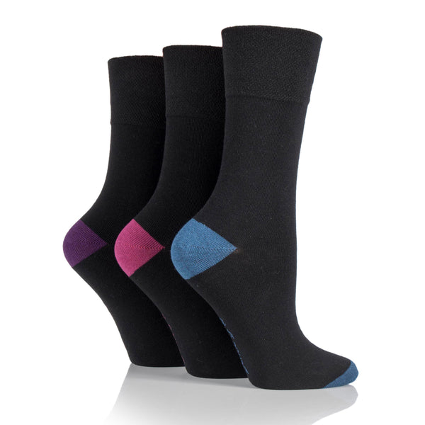 3 Paar Damen Baumwollsocken - Schwarz